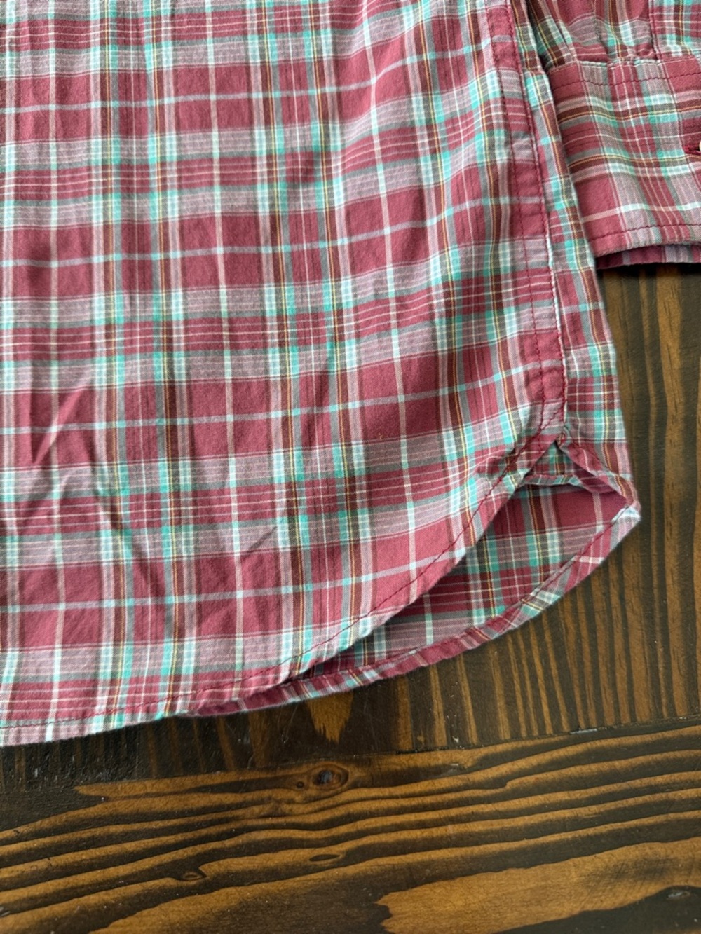Southern Tide Classic Fit Men’s Button-Down Plaid Shirt Red / White Large - Picture 6 of 8